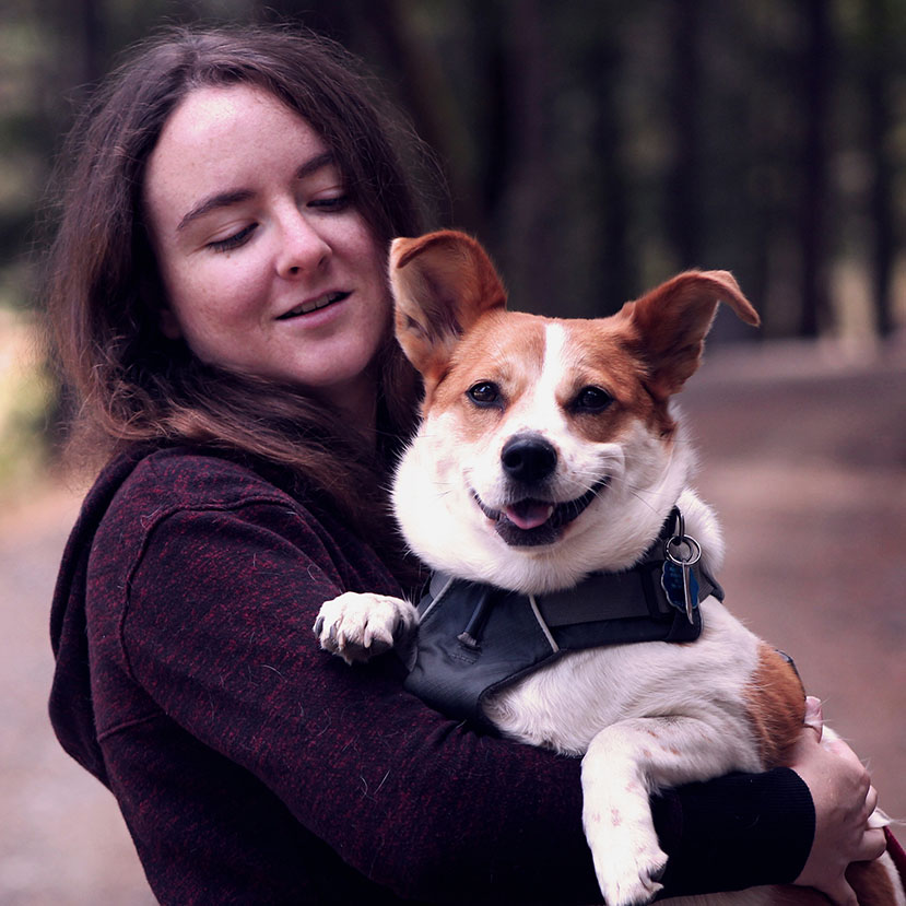 Breana Melvin and dog